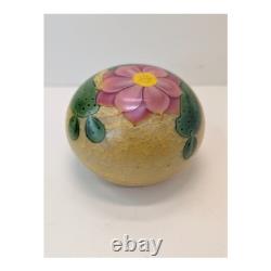 Vintage Lamponi Mexico Art Glass Paperweight Cactus Flower Orb