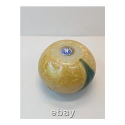 Vintage Lamponi Mexico Art Glass Paperweight Cactus Flower Orb