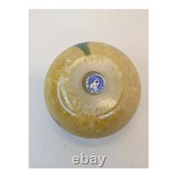 Vintage Lamponi Mexico Art Glass Paperweight Cactus Flower Orb