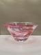Vintage Large Kosta Boda Tempera Pink Anna Ehrner Art Glass Bowl Signed & Label