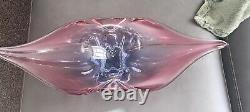Vintage Large Murano Sommerso Pink Glass Lips Bowl Ex Large 49cm 19wide