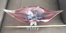 Vintage Large Murano Sommerso Pink Glass Lips Bowl Ex Large 49cm 19wide