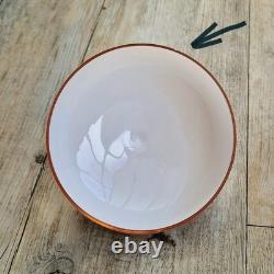 Vintage Large Opaline Pink Glass Lidded Powder Box Trinket Dish Art Deco Decor