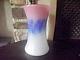 Vintage Large Vasart Pink & Blue Art Glass Vase Signed to Base