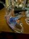 Vintage Lavorazione Murano Art Glass Swan Bowl/Dish Pink Hand Blown withLabel
