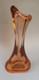 Vintage MURANO ART GLASS PEACH PINK DIAMOND BASE VASE- 12'' Tall Weight 2kg