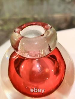 Vintage MURANO Perfume Bottle PINK Art Glass Italy Sommerso 2 Avail Att Onesto