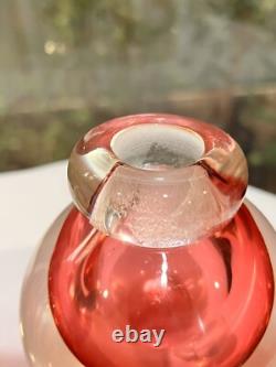Vintage MURANO Perfume Bottle PINK Art Glass Italy Sommerso 2 Avail Att Onesto