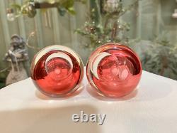 Vintage MURANO Perfume Bottle PINK Art Glass Italy Sommerso 2 Avail Att Onesto
