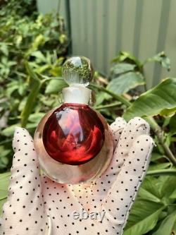 Vintage MURANO Perfume Bottle PINK Art Glass Italy Sommerso 2 Avail Att Onesto