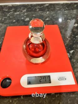 Vintage MURANO Perfume Bottle PINK Art Glass Italy Sommerso 2 Avail Att Onesto