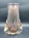 Vintage Michael Shearer Art Glass Vase Iridescent Pink Hand Blown Signed 9 1/4