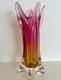 Vintage Mid-Century Chribsk&aacute; Josef Hospodka Glass Vase Pink & Amber (33cm)
