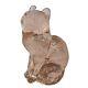Vintage Mosser Art Glass Pink Sitting Kitty Kitten Cat Figurine EXC