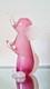 Vintage Murano Alabastro Pink Elephant Collectable Art Glass Mid-century Mcm