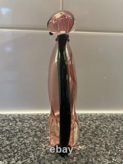 Vintage Murano Archimede Seguso Art Murano Glass Cat pink