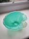 Vintage Murano Archimede Seguso Green Alabastro Shell Form Art Glass Bowl C1960s