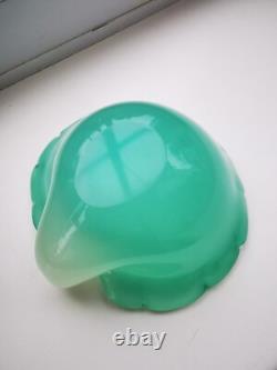 Vintage Murano Archimede Seguso Green Alabastro Shell Form Art Glass Bowl C1960s
