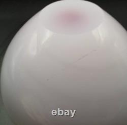 Vintage Murano Archimede Seguso Pink & White Alabastro Geode Art Glass Bowl Dish