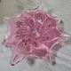 Vintage Murano Art Glass Bowl purplish pink Centerpiece Starfish 14 Wide