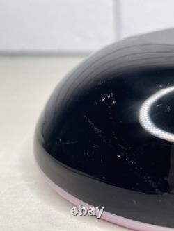 Vintage Murano Art Glass Pink & Black Cased Ashtray/Trinket Dish Biomorphic MCM