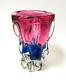 Vintage Murano Art Glass Vase Stunning MID Century Modern MCM Italian Designer