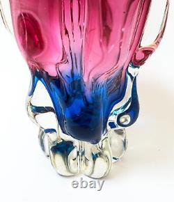 Vintage Murano Art Glass Vase Stunning MID Century Modern MCM Italian Designer