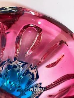 Vintage Murano Art Glass Vase Stunning MID Century Modern MCM Italian Designer