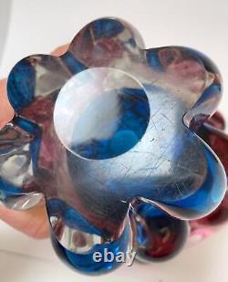 Vintage Murano Art Glass Vase Stunning MID Century Modern MCM Italian Designer