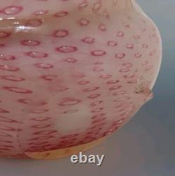 Vintage Murano Fratelli Toso Finch Dove Bird Bullicante Pink Art Glass Italy 5