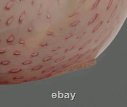 Vintage Murano Fratelli Toso Finch Dove Bird Bullicante Pink Art Glass Italy 5