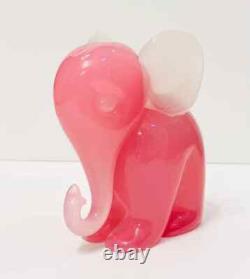 Vintage Murano Glass A Seguso Pink Elephant 2 Labels Excellent Rare