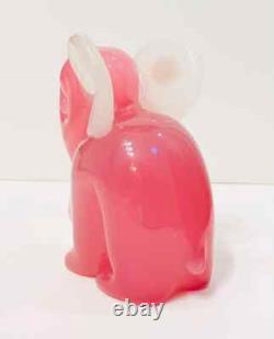 Vintage Murano Glass A Seguso Pink Elephant 2 Labels Excellent Rare