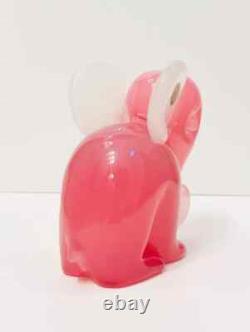 Vintage Murano Glass A Seguso Pink Elephant 2 Labels Excellent Rare