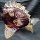 Vintage Murano Glass Fish Sculpture Purple/Pink With Gold Flecks, 8in x 7in High