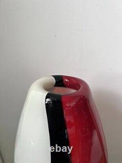 Vintage Murano Glass Teardrop-shaped Vase tri colour rare