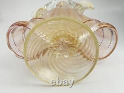 Vintage Murano Italian Art Glass P Ink & Aventurine Figurine C. 1960