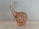 Vintage Murano Italian Livio Seguso Signed Pink Art Glass Elephant Figurine