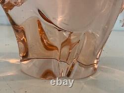 Vintage Murano Italian Livio Seguso Signed Pink Art Glass Elephant Figurine