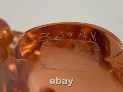 Vintage Murano Italian Livio Seguso Signed Pink Art Glass Elephant Figurine