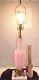 Vintage Murano Italy Pink Barovier Toso Bubble Glass MCM Marble Base 3 Way Lamp