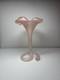 Vintage Murano Italy Pink Satin Mod Art Glass Sculptural Vase Seguso attribution