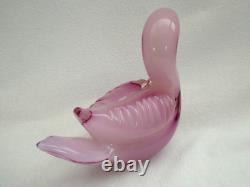 Vintage Murano Large Alabastro Glass Sea Bird Pelican Pink 2.084 Kilos