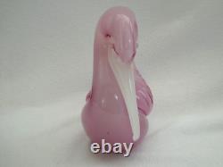 Vintage Murano Large Alabastro Glass Sea Bird Pelican Pink 2.084 Kilos