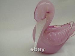 Vintage Murano Large Alabastro Glass Sea Bird Pelican Pink 2.084 Kilos