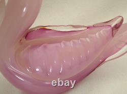 Vintage Murano Large Alabastro Glass Sea Bird Pelican Pink 2.084 Kilos