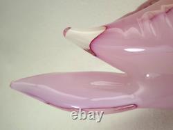 Vintage Murano Large Alabastro Glass Sea Bird Pelican Pink 2.084 Kilos