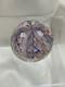 Vintage Murano Latticino Zanfirico Paperweight Art Glass Pink White Blue