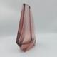 Vintage Murano Mandruzzato Faceted Sommerso Italy Pink Art Glass Vase