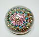 Vintage Murano Millefiori Closepack Canes Art Glass Paperweight